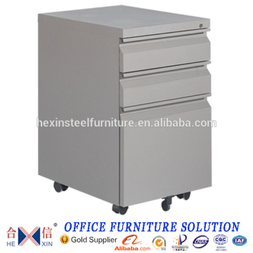 3 drawer metal steel cabinet mobile pedestal movable desk drawer cabinet
