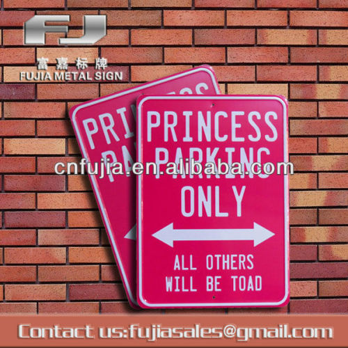 customized parking only metal sign