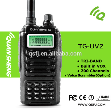 Three band 136-174MHz/ 350-390MHz/ 400-480MHz walkie talkie