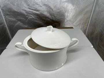 Super White Ceramic Pots With Lids