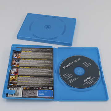 Plastic Standard Single DVD Case Clear Blue 14mm Media CD Packaging Box DVD Case