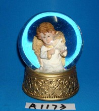 Christmas Decorative Resin Gold Angel Water Globe
