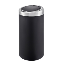 40L Round Steel Trash Can Pedal Bin Soft Close Trash Bin