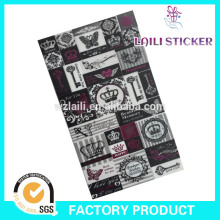 die cut stickers vinyl,golden embossed foil sticker