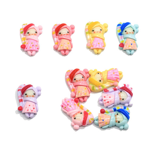 Χονδρικό Novel Cute Flat Back Kawaii Resin Cabochons Mini Girl Slime Resin Charms for Hair Bow Clips Εξωραϊσμός