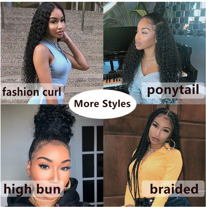 2020 New HD Super Natural Thin Transparent 360 Lace Front Wig Jerry Curl, 100% Virgin Remy Hair Curly 360 Full Lace Wig.