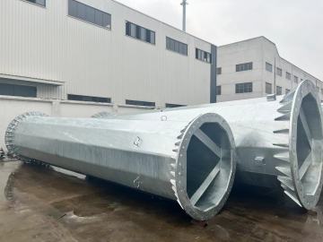 Galvanized Monopole Antenna Tower