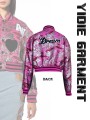 Veste punk de jacquard preppy brillant à l&#39;épreuve du vent brillant