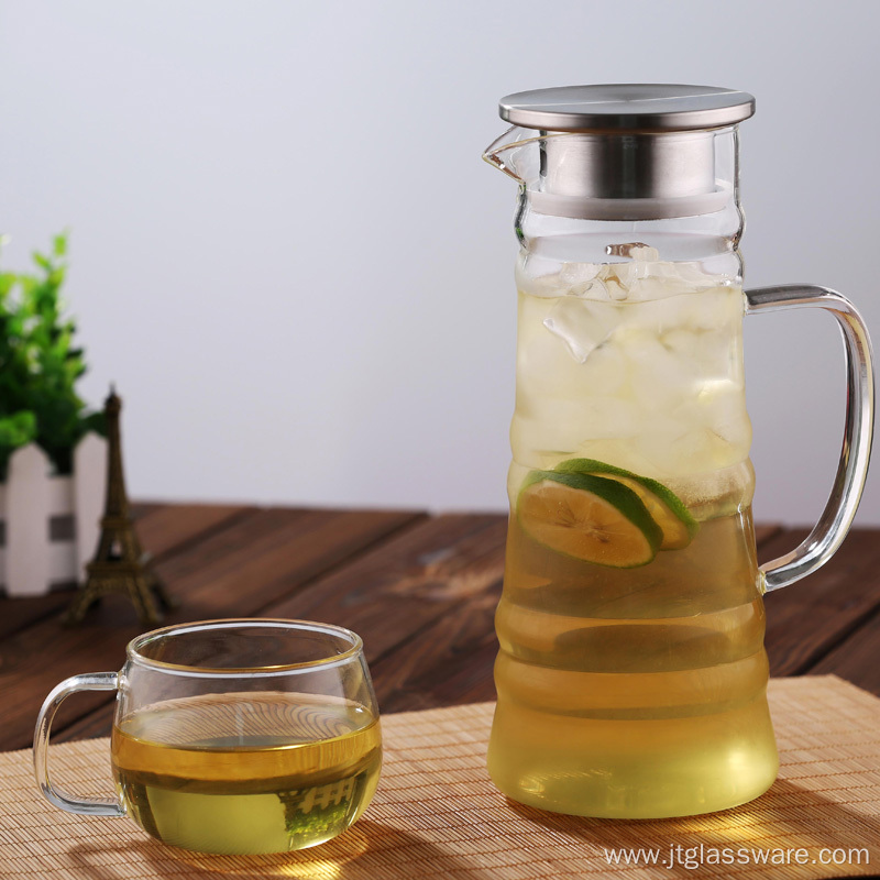 Heat Resistant Glass Beverage Pitcher for Homemade Juice