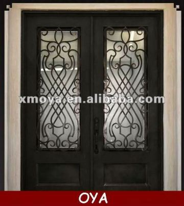 Unique home exterior steel security storm double door design