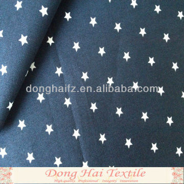 blue with white stars fabric cotton polyester fabric