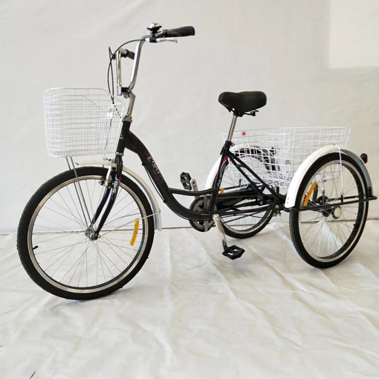 three wheel bicycle with 2 seat/adult tricycles for women 26 inch/adult tricycle rear basket