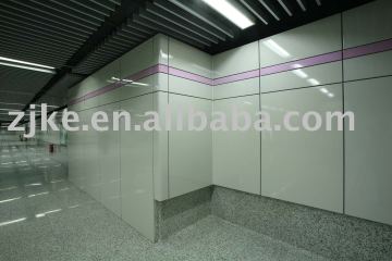 Enameled steel wall panel
