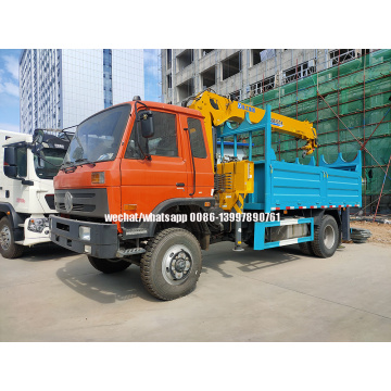 DONGFENG 4X4 190HP Colorful Cargo Truck Mounted Crane