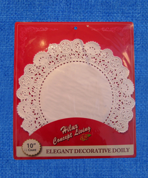 10inch kraft paper doily with back card