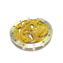 Stamped Dragon watch dial with Skeleton Watch parts