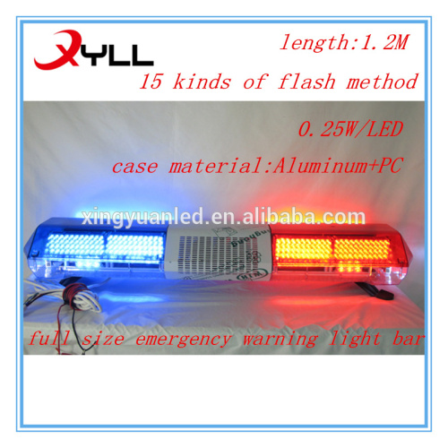 0.25W F5 full size emergency warning light bar;police vehicle roof top light bar;flashing LED bar