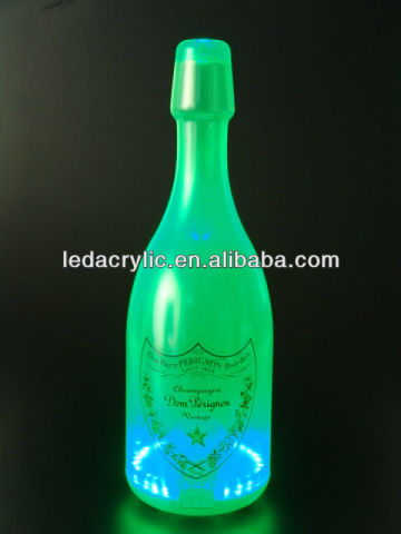 LED lighted acrylic fake wine bottles