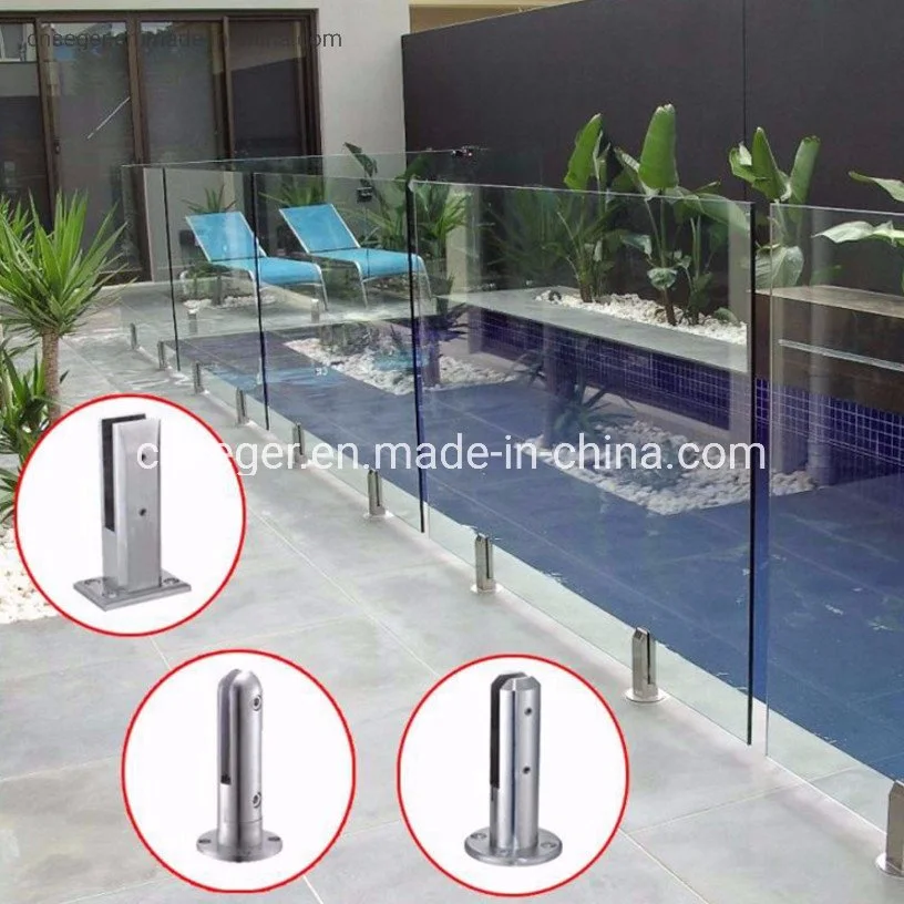 Investment Casting Stainless Steel Cylindrical Swimming Pool Glass Clamp