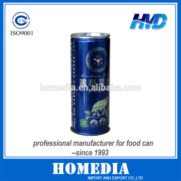 5133# beverage tin can for 250ml blueberry juice