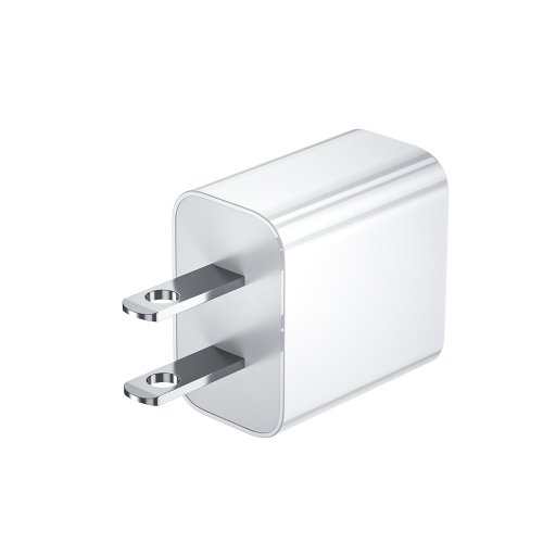 Black White Quick Charger Dual Ports 20W laddare