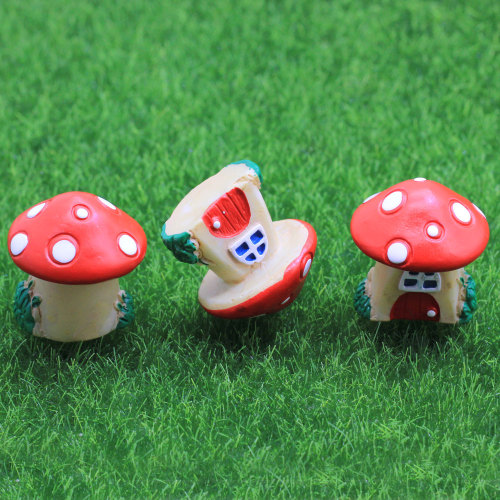 Hot Sale Mushroom House Shaped Resin Cabochon Flat Back Beads Charms Handmade Craftwork Decoration Beads Spacer