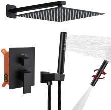 USA Online Shower System - 12 Inch Rain Shower Head & Handheld Showerhead Combo