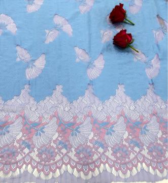 Fashion Design Nylon Cotton Polyester Panel Lace Fabric