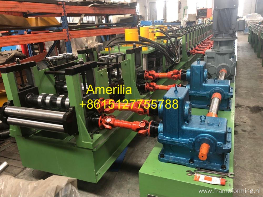 Steel door frame roll forming machine