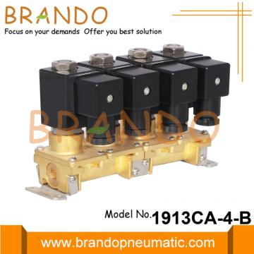 Multi Port Stackable 4 Group Brass Solenoid Valve