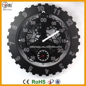 CE special home decor moving gear mechanical wall clock