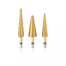 Κορυφαίο προϊόν 3pcs HSS Standard Titanium High Speed ​​Steel Steel Unibit Step Drill Set για μέταλλο ή ξύλο