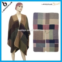 plaid design oversize most popular 2015 cashmere poncho