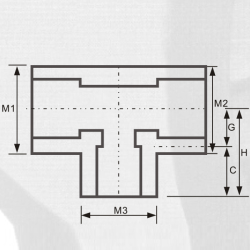 ASTM SCH80 CPVC Тройник редукционный темно-серый цвет