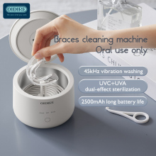 Customizable Denture Cleaning Solution: Ultrasonic Washer with UV Lighting