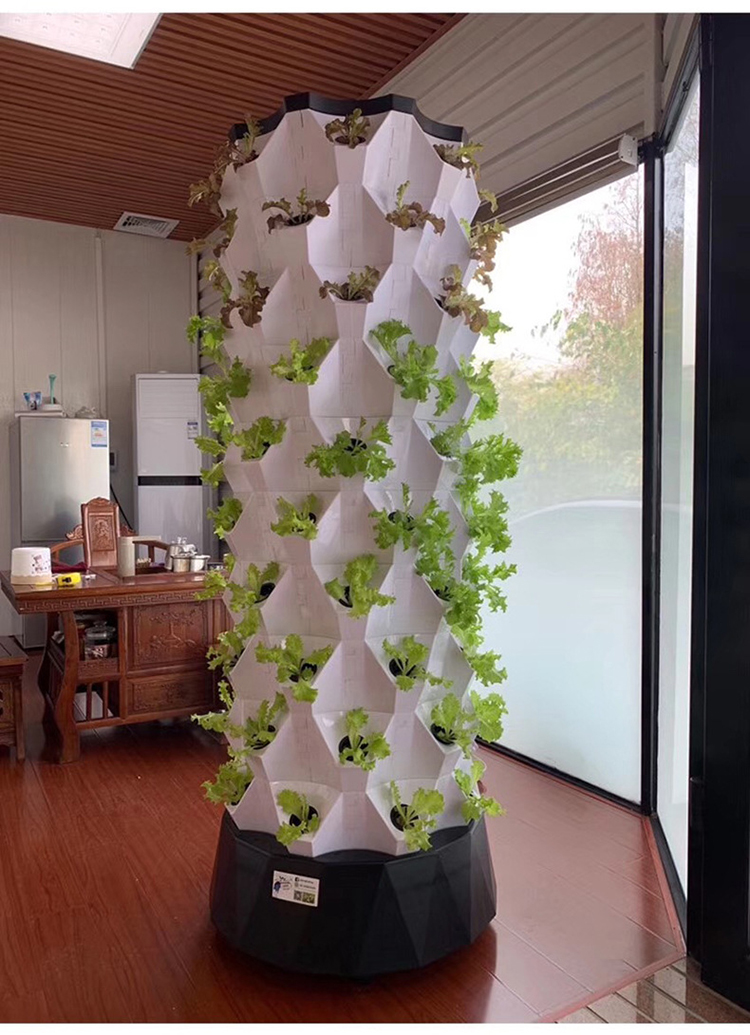 aeroponic tower gardening watering system for greenhouse
