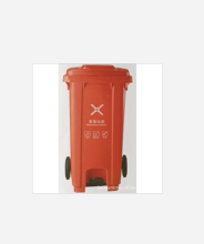 Hot 240L plastic environmental red G-style trash can product for sale