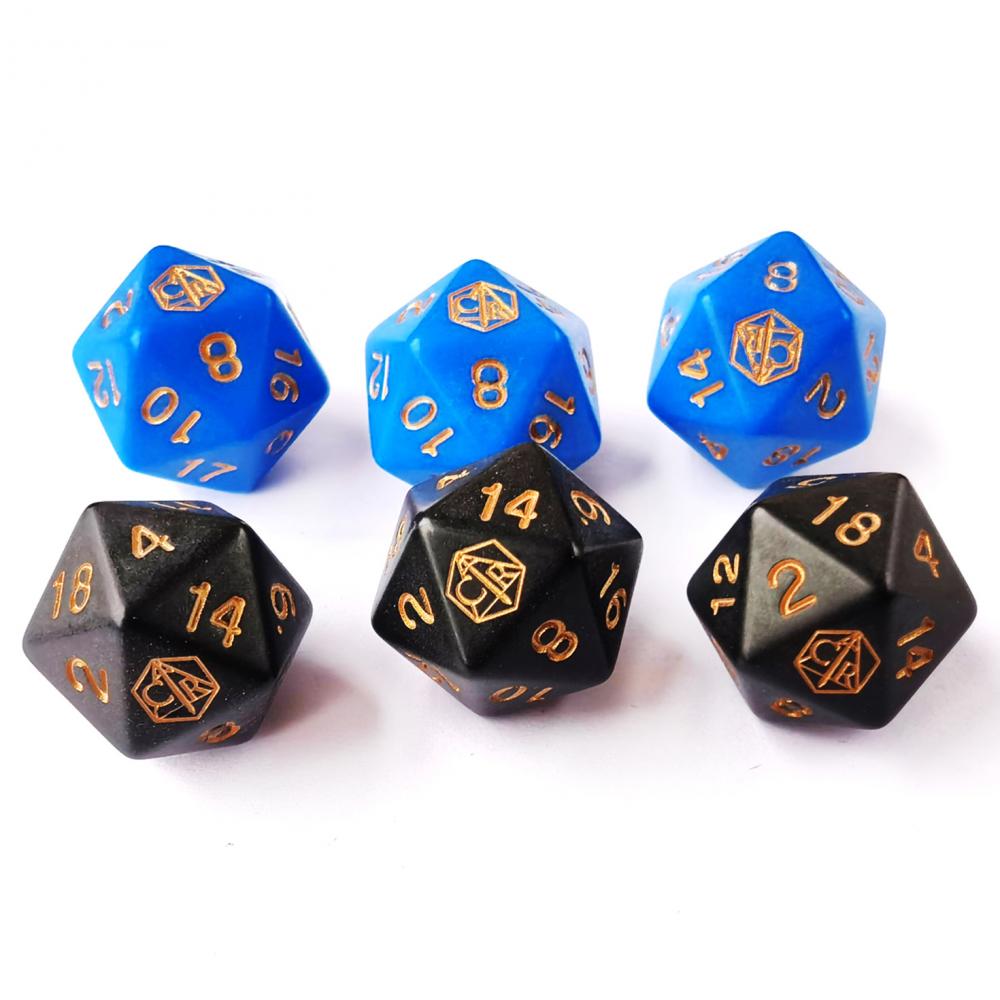 Números y colores personalizados D20 DICE