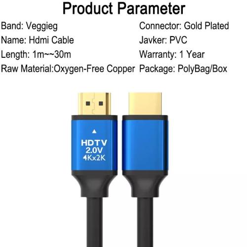 4K HDMI 18Gbps Gold Plated Cable With Ethernet