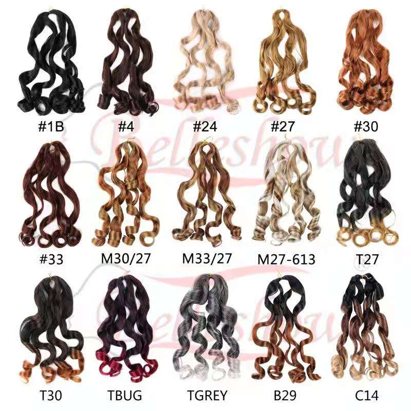 Hot sell  Synthetic deep hair bulk crochet braids 150g french curls synthetic braiding hair