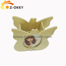 customized Laser cut in butterfly shape wood pencil vase