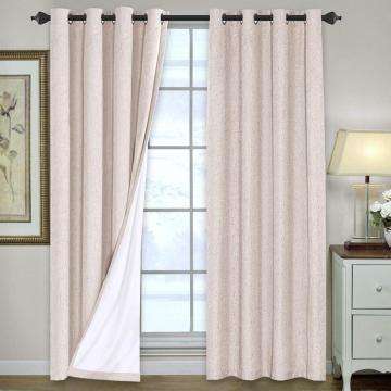 Linen Blackout Curtains Thermal Insulated Curtain Draperies