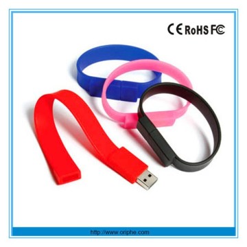 Eco-friendly silicon usb wristband wholesale