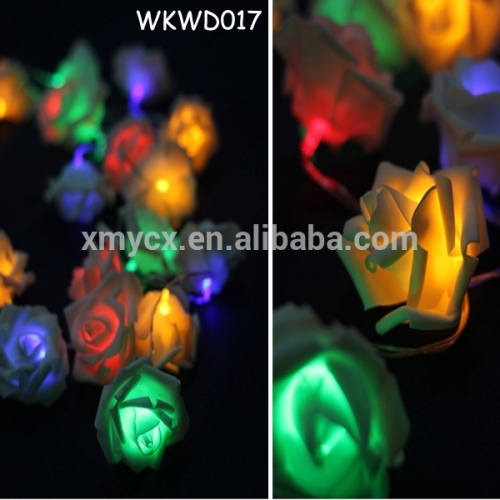 Battery operated christmas decoration led flower string lights