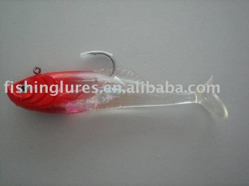 rigged fishing lures with hook, swim bait