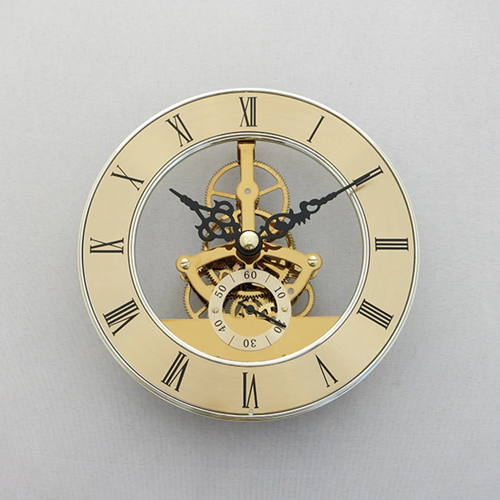 Luxury Gold Transparent Skeleton Clock Insert