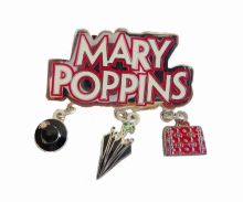Mary Poppins Ornaments, Hard Enamel, Shinny Nickel Plated Custom Metal Craft / Gifts