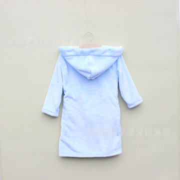 Blue Hooded Kids Bathrobe