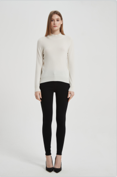 Women Recycled Cashmere Highneck Pullover