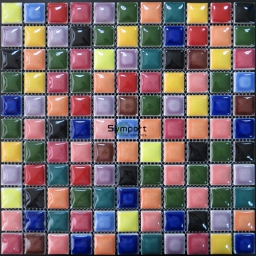 Crackle Glass Mosaic Tile,Rainbow Mosaic Tile